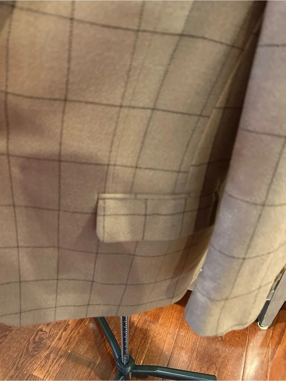 Paul Fredrick Men's Tan Windowpane LambWool Blazer